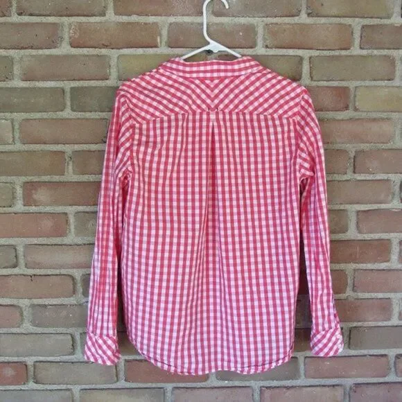 Vineyard Vines Gingham Button Up Shirt Relaxed Seabreeze Size 8 Style: 2W2080 - Picture 5 of 16